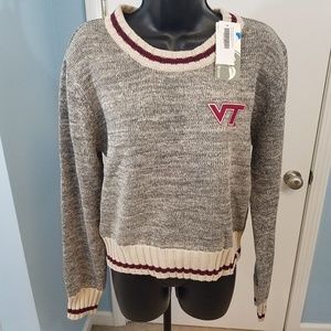 Renu Virginia Tech Hokies Cropped Sweater Size XL